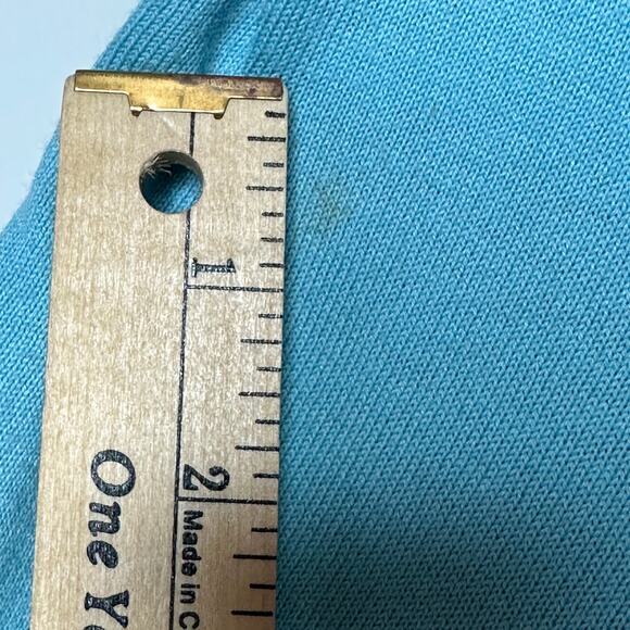 Talbots Womens Paisley Print Knit Top Size XS Turquoise Blue Boat Neck NWOT - Picture 3 of 6